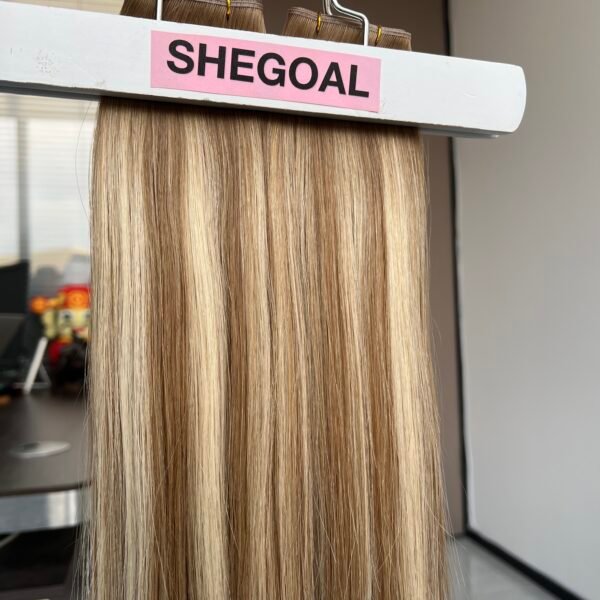 T#8A-P#8A/#1001 Color Genius Weft Premium Hair Extensions - 100% Virgin Raw Human Hair Weft