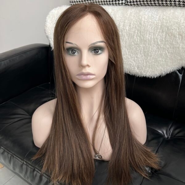 Premium Jewish Kosher Wig Real Human Braid Hair Soft Silky Durable