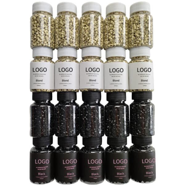 Micro Ring Hair Extension Beads Silicone Lined Nano Copper Rings for I Tip Hair Extensions