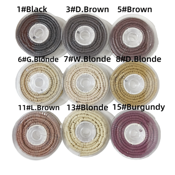 Professional Silicone Lined Micro Ring Beads for Human Hair Extensions Aluminum Copper Hair Extension Rings